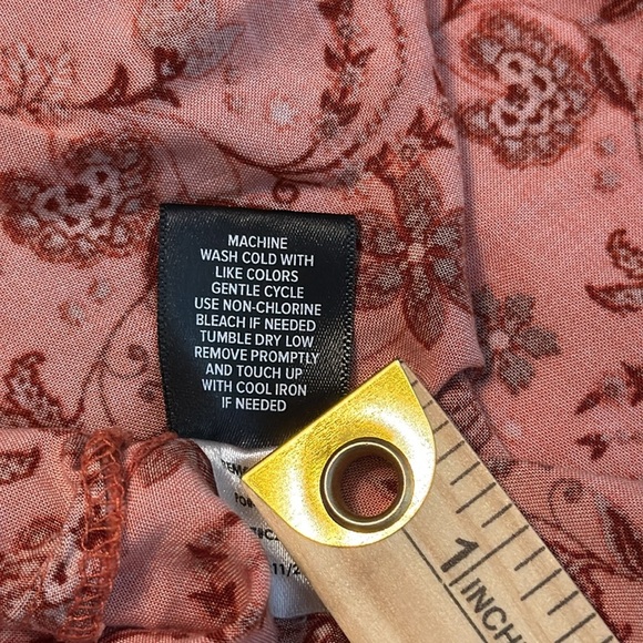 Torrid Babydoll Challis Sharkbite Flutter Sleeve Top Lulu Floral Ginger Size 2X - Picture 11 of 13